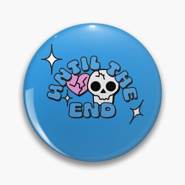 Item preview, Until The End Typography Arch with Skull and Hearts in Blue designed and sold by stoicjimny.