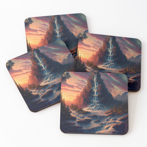 Item preview, Waterfall at Sunrise designed and sold by OccultDreams.