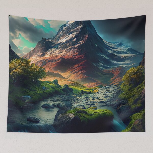 Item preview, Mountain Valley River designed and sold by OccultDreams.