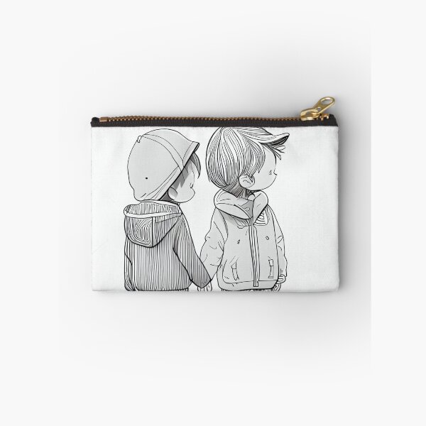 Item preview, cute boy + boy holding handsvday designed and sold by artfullyprompt.