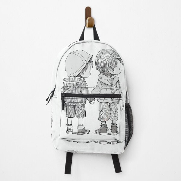 Item preview, cute boy + boy holding handsvday designed and sold by artfullyprompt.