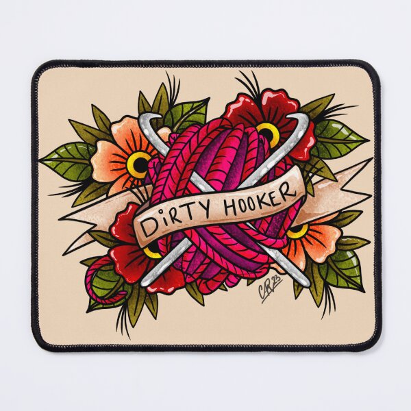 Item preview, Crochet Hooker Tattoo Art designed and sold by KnyckKnackGC.