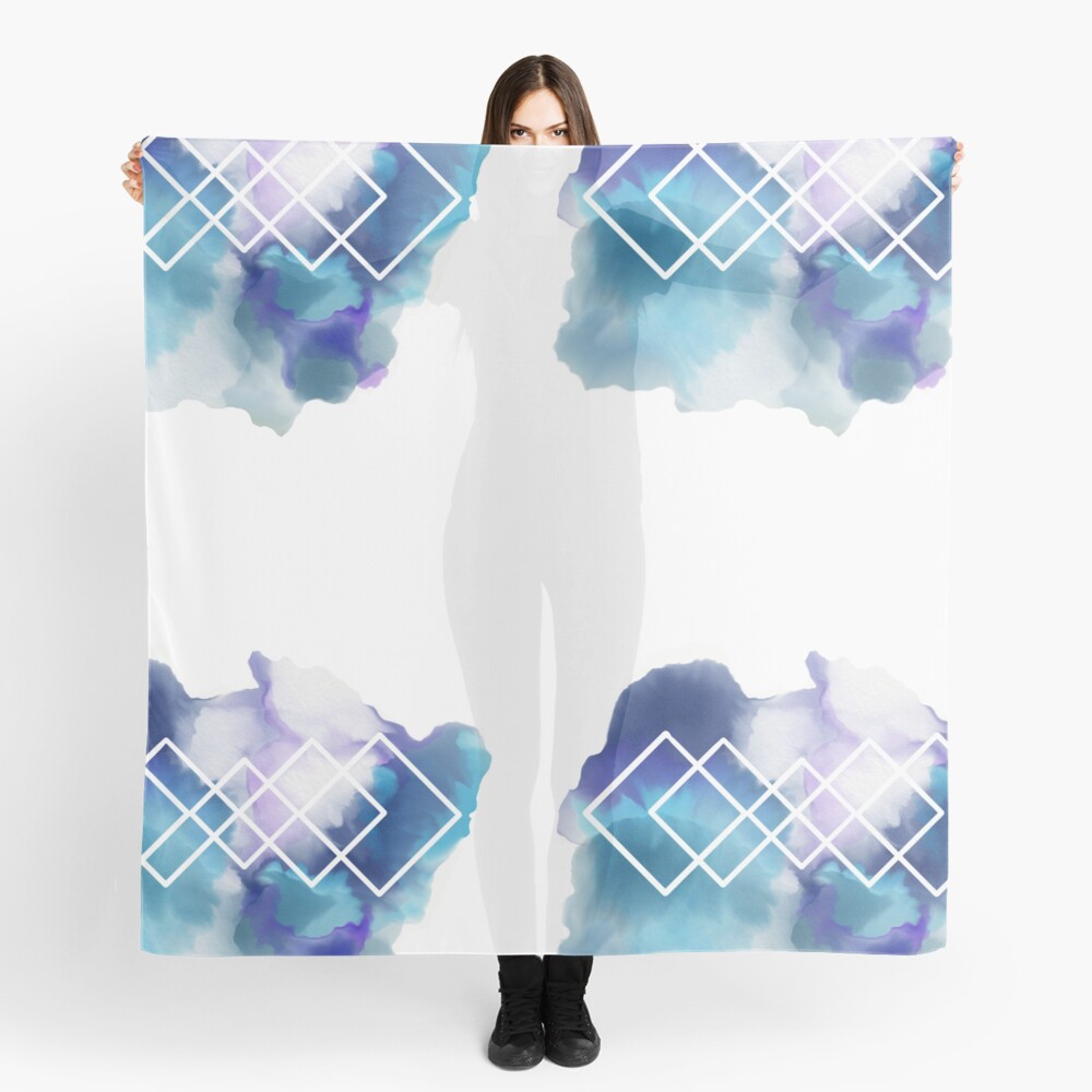 Geometric Watercolor Scarf