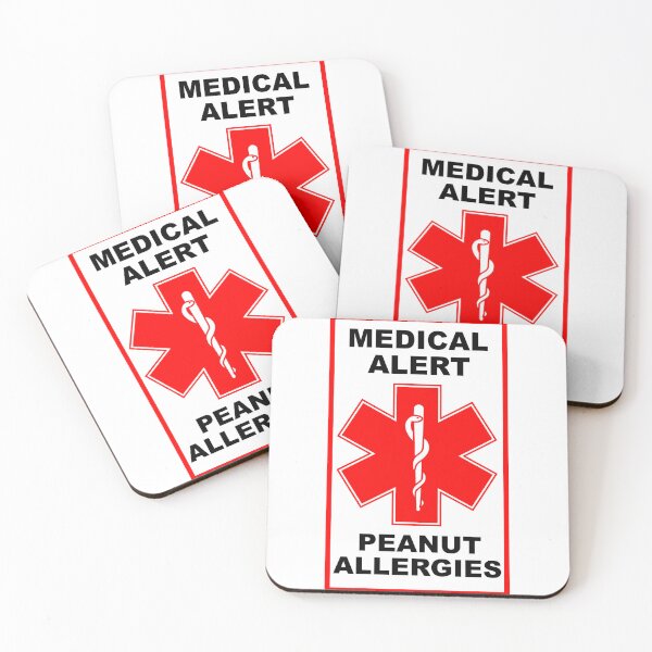 Item preview, Medical Alert Peanut Allergies Allergy Alert Awareness Red designed and sold by Frugal-Fox.