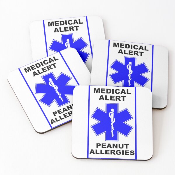 Item preview, Medical Alert Peanut Allergies Allergy Alert Awareness Blue designed and sold by Frugal-Fox.