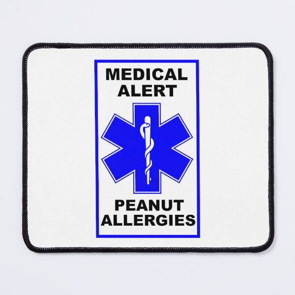 Item preview, Medical Alert Peanut Allergies Allergy Alert Awareness Blue designed and sold by Frugal-Fox.