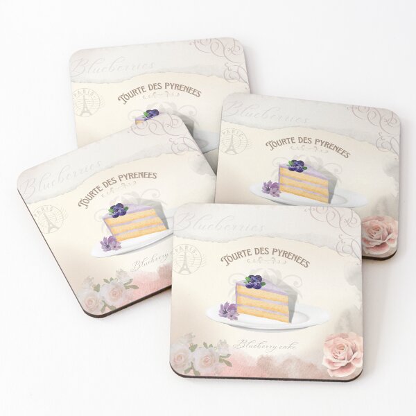 Item preview, Shabby chic style French patisserie blueberry and vanilla cake designed and sold by Justsweetdesign.