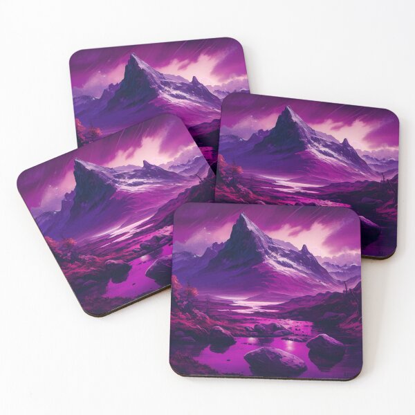 Item preview, Magenta and Pink fantasy landscape designed and sold by artfullyprompt.