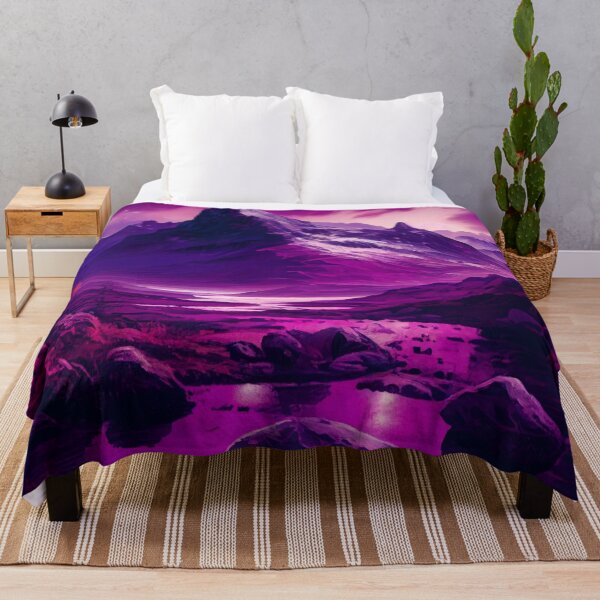 Item preview, Magenta and Pink fantasy landscape designed and sold by artfullyprompt.