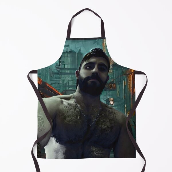 Item preview, Cyberpunk Image of Bearded Bear Survivor designed and sold by LthrDaddyBear.