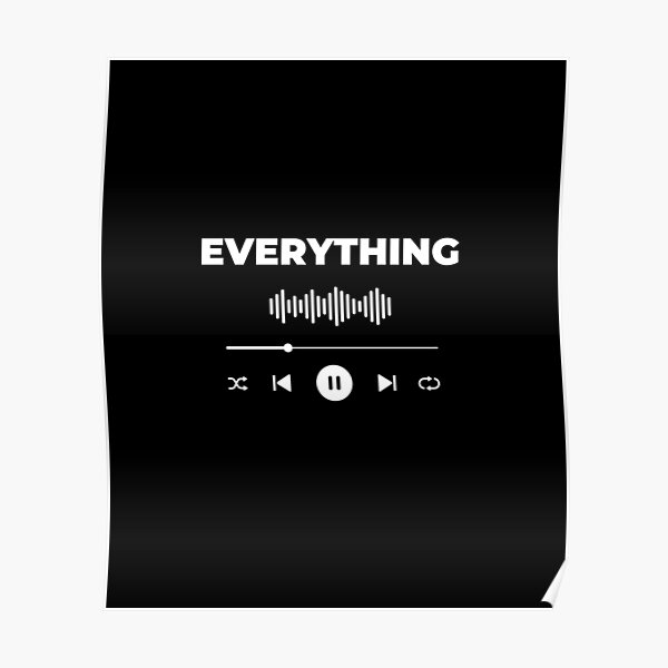 "Play Music Interface with Everything Word" Poster for Sale by