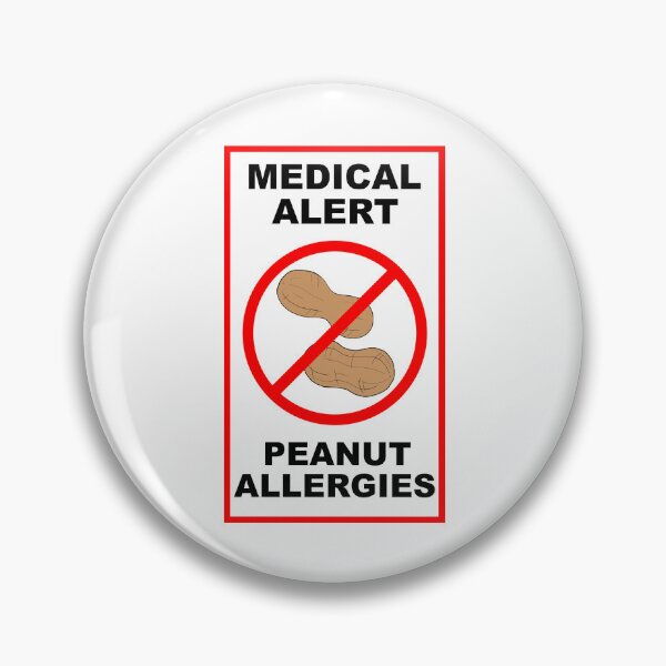 Item preview, No Peanuts Medical Alert Peanut Allergies Allergy Alert Awareness Red designed and sold by Frugal-Fox.