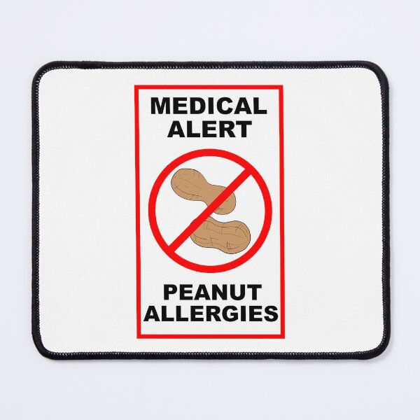 Item preview, No Peanuts Medical Alert Peanut Allergies Allergy Alert Awareness Red designed and sold by Frugal-Fox.