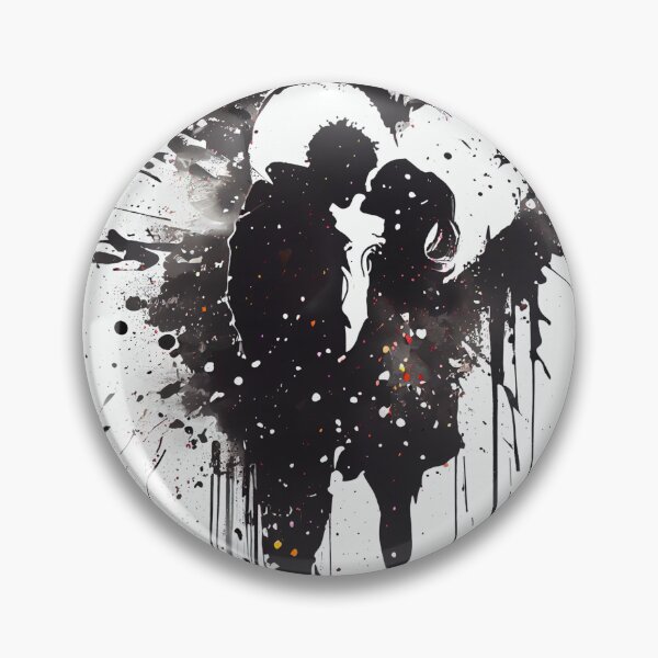 Item preview, couple and heart shape from ink line art designed and sold by artfullyprompt.