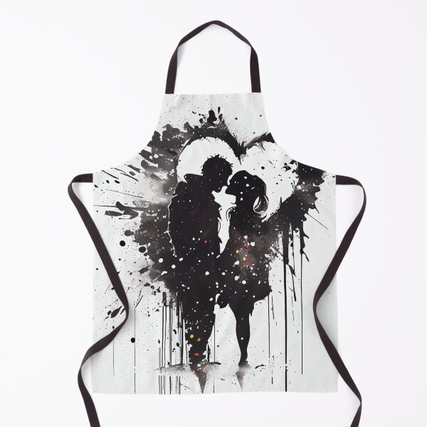 Item preview, couple and heart shape from ink line art designed and sold by artfullyprompt.