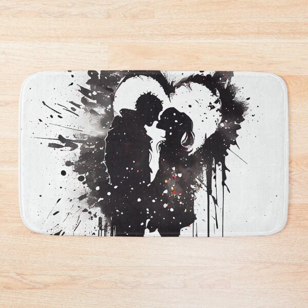 Item preview, couple and heart shape from ink line art designed and sold by artfullyprompt.