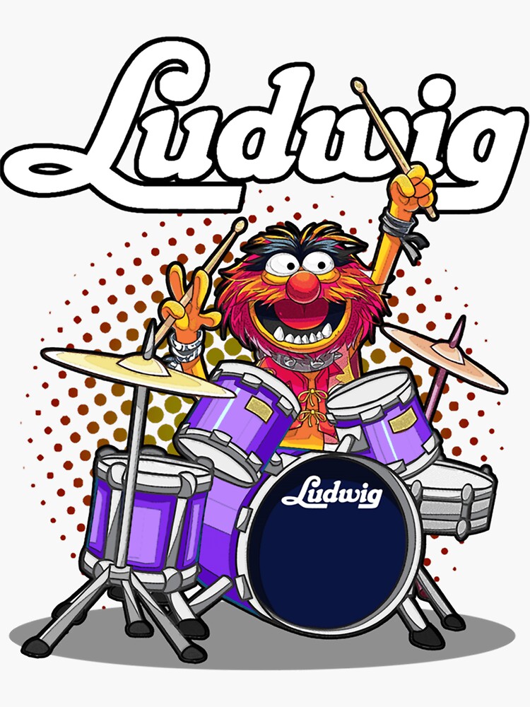 "ANIMAL DRUMMER LUDWIG DRUMS" Sticker for Sale by Malikwarner7895