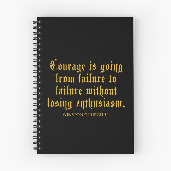 Item preview, Courage Is Going From Failure To Failure Without Losing Enthusiasm - Winston Churchill Quotes designed and sold by PhiloJourney.