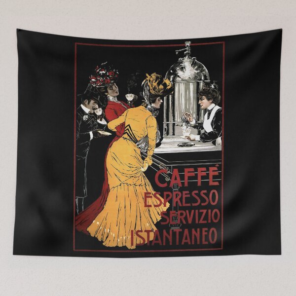 Item preview, Italian Cafe Espresso Vintage Restaurant advert II designed and sold by Glimmersmith.