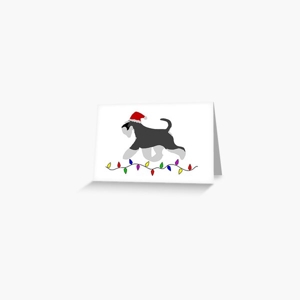 Miniature Schnauzer Christmas Card Greeting Card