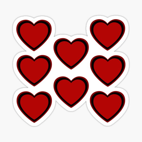 Hearts (Alternate) Sticker for Sale by Bamb00s