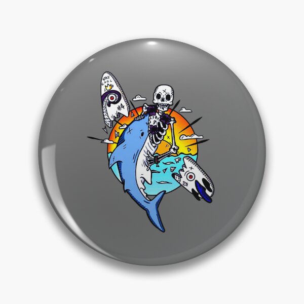 Item preview, Top Selling Shark Skeleton Surf Art  designed and sold by vitda lupi.