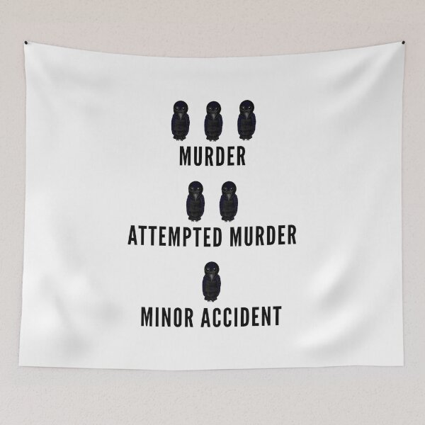 Item preview, Murder, Attempted Murder and Minor Accident - Astonished Cat Company designed and sold by AstonishedCatCo.