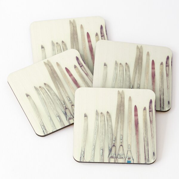 Retro Skis Coasters (Set of 4)