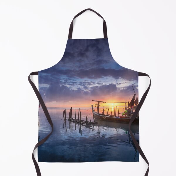 Item preview, Beautiful Beach Sunrise With Fishermen's Boats designed and sold by JTS STORE.