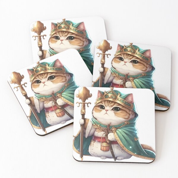Item preview, cute cat king with jewels designed and sold by OHNS Corner.