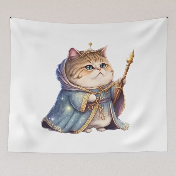 Item preview, cute cat king with jewels designed and sold by OHNS Corner.