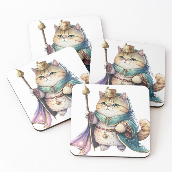 Item preview, cute cat king with jewels designed and sold by OHNS Corner.