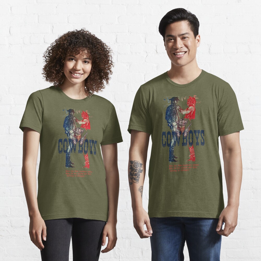 Two Vivienne Westwood cowboys design gray Essential T-Shirt for Sale by  KPSGraPHIcs