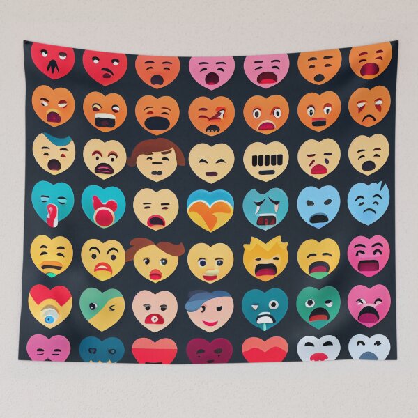 Item preview, candi emoji valentine hearts designed and sold by artfullyprompt.