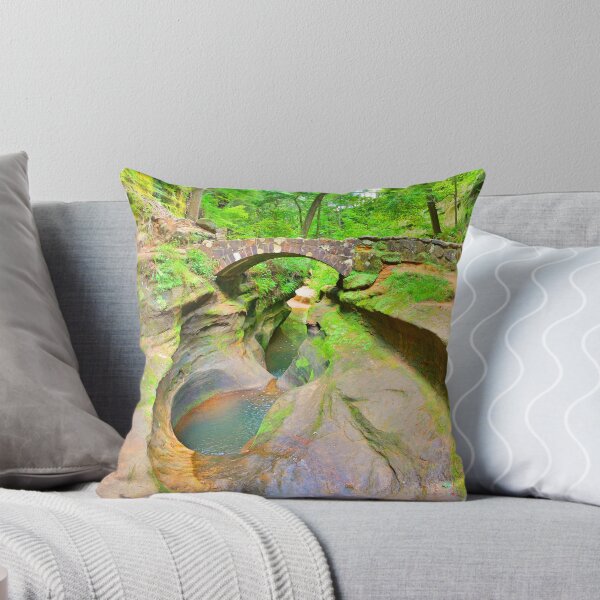 Item preview, Devil's Bathtub And Bridge At Hocking Hills designed and sold by LisaWootenPhoto.