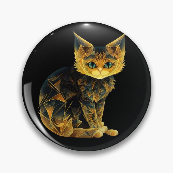 Item preview, Mystic Citrine Crystal Fractal Cat designed and sold by DESIGNERCATS.