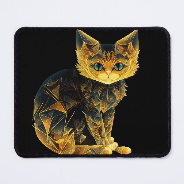 Item preview, Mystic Citrine Crystal Fractal Cat designed and sold by DESIGNERCATS.