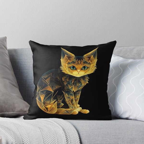 Item preview, Mystic Citrine Crystal Fractal Cat designed and sold by DESIGNERCATS.