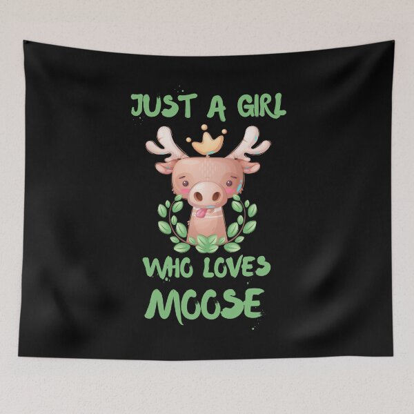 Item preview,  Just A Girl Who Loves Moose Black designed and sold by DSC-Fashion.
