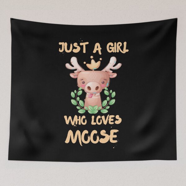 Item preview, Just A Girl Who Loves Moose Black designed and sold by DSC-Fashion.