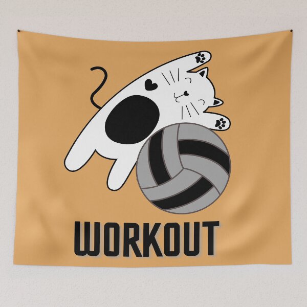 Item preview, Fit Cat Volleyball Workout  designed and sold by ChristCentered.