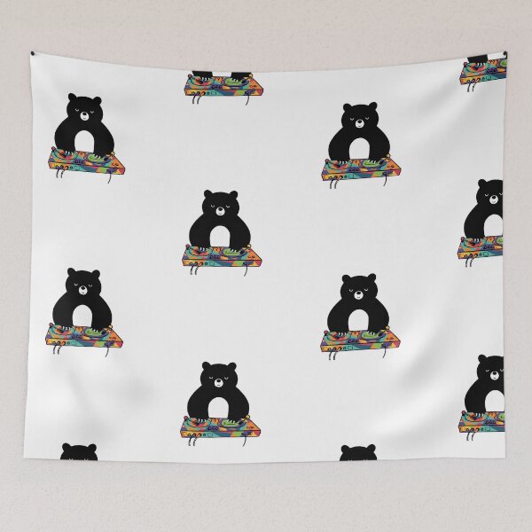Item preview, A DJ Bear playing RAVE electronic house music designed and sold by Mariokao.