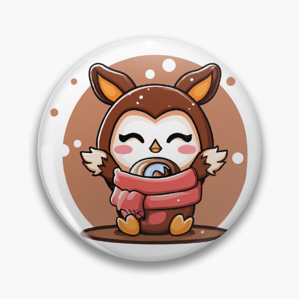 Item preview, Chibi Owl In A Scarf designed and sold by OlivDesignsCo.