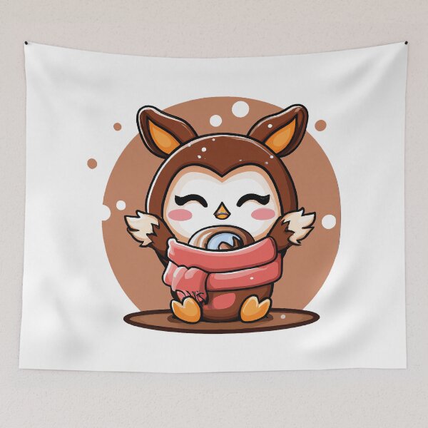 Item preview, Chibi Owl In A Scarf designed and sold by OlivDesignsCo.