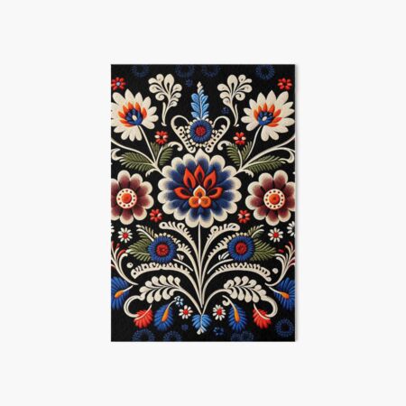 Traditional Portuguese Style Folk Embroidery Pattern Art Board