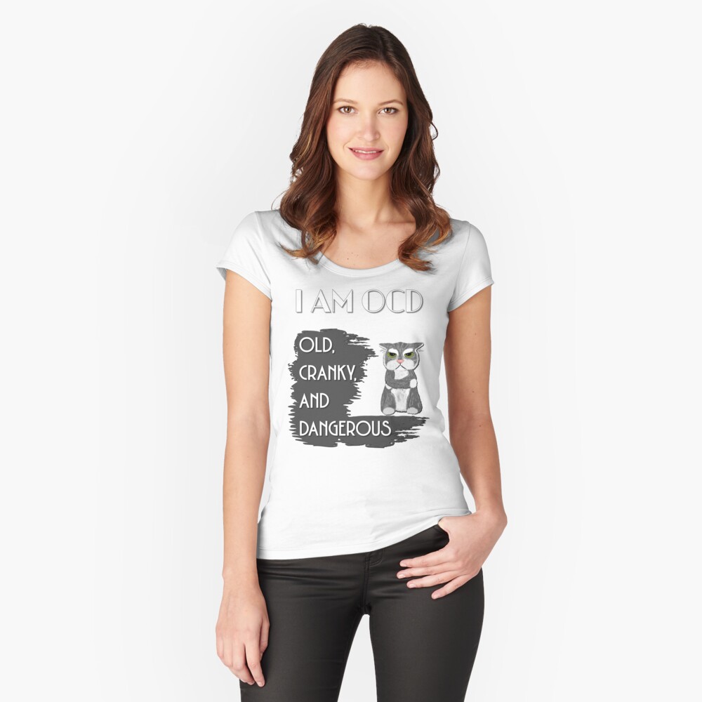 Item preview, Fitted Scoop T-Shirt designed and sold by AstonishedCatCo.