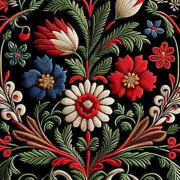 Traditional Portuguese Style Folk Embroidery Pattern Art Board Print for  Sale by Orianah