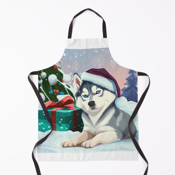 Item preview, Cartoon siberian husky christmas on snow designed and sold by ARTeez⭐️⭐️⭐️⭐️⭐️.
