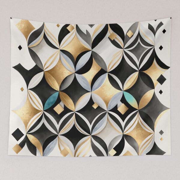 Artikelvorschau, Muster - schwarz/goldene Impression v0.3 entworfen und verkauft von EnjoyDigitalArt.