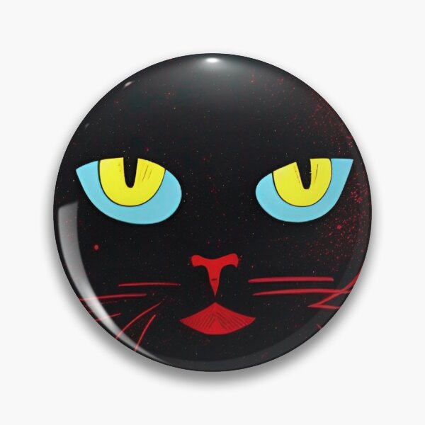 Item preview, Black kitty red nose and lips designed and sold by nowIAMAI.